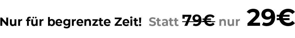 Statt 79€ nur 29€