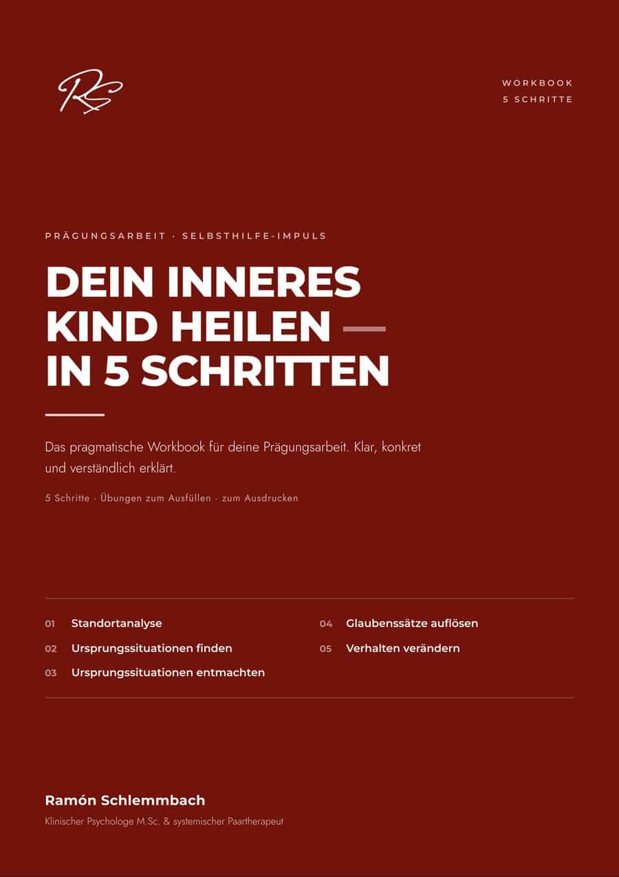 Cover des Workbooks Dein inneres Kind heilen in 5 Schritten von Ramón Schlemmbach